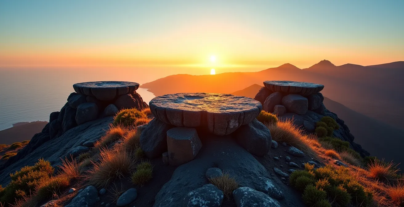 Comparaison visuelle des trois belvédères au lever du soleil sur Mafate