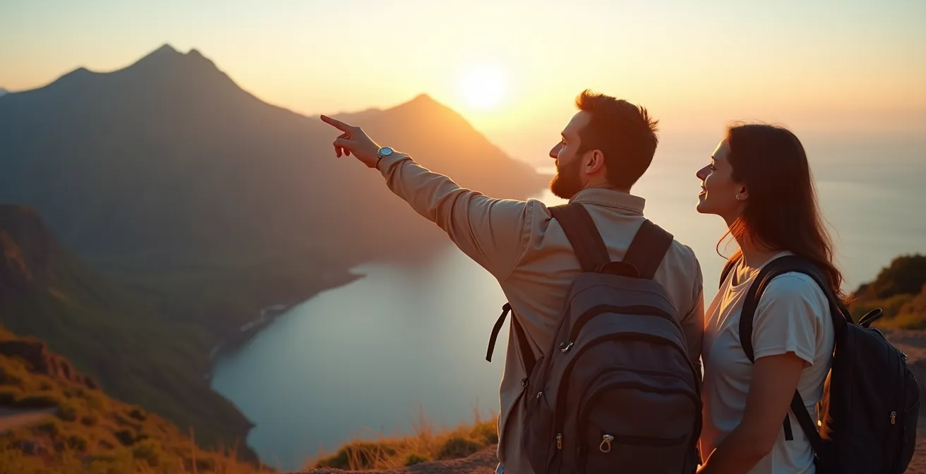 Carte visuelle de l'itinéraire optimisé des belvédères de l'ouest