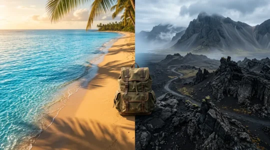 Transition extrême entre plage tropicale et montagne froide à La Réunion